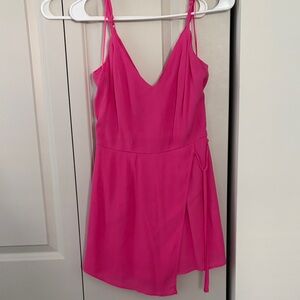 Superdown pink romper dress